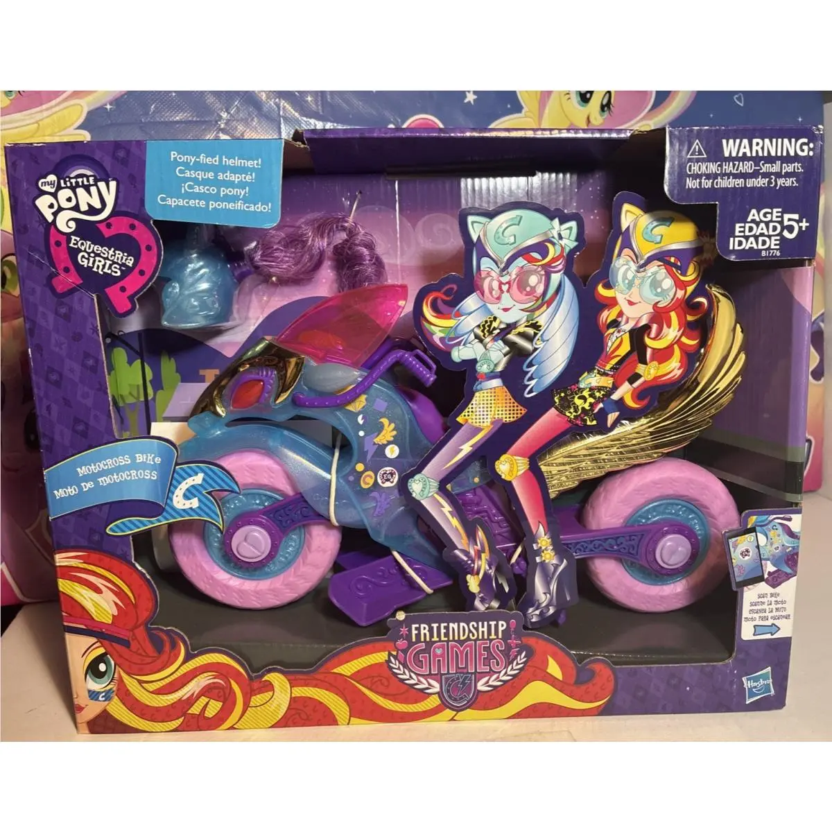 My Little Pony Equestria Girls Friendship Games Motocross Bike w/ Helmet Read