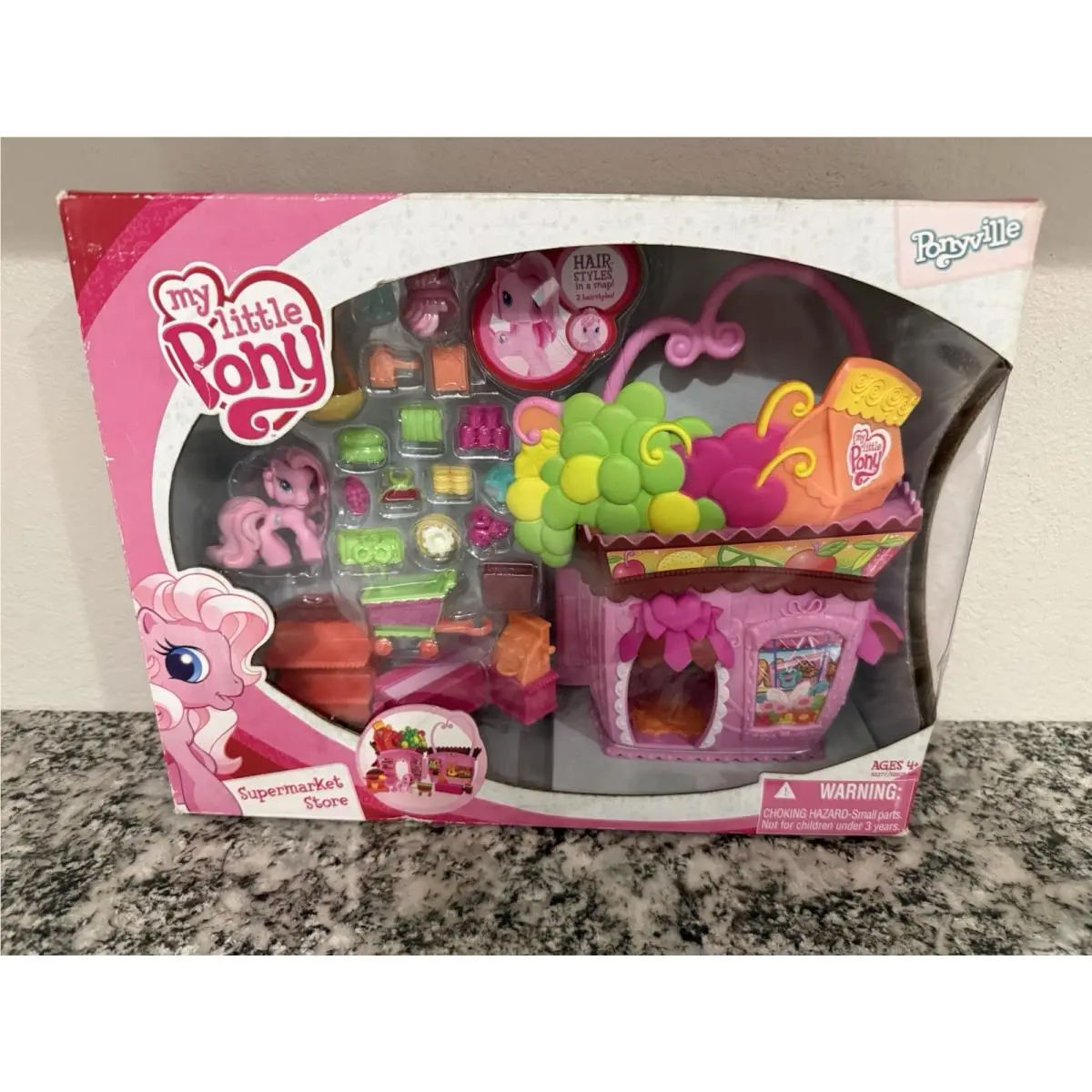 Hasbro My Little Pony 2008 Supermarket Store Ponyville Playset Rare Htf