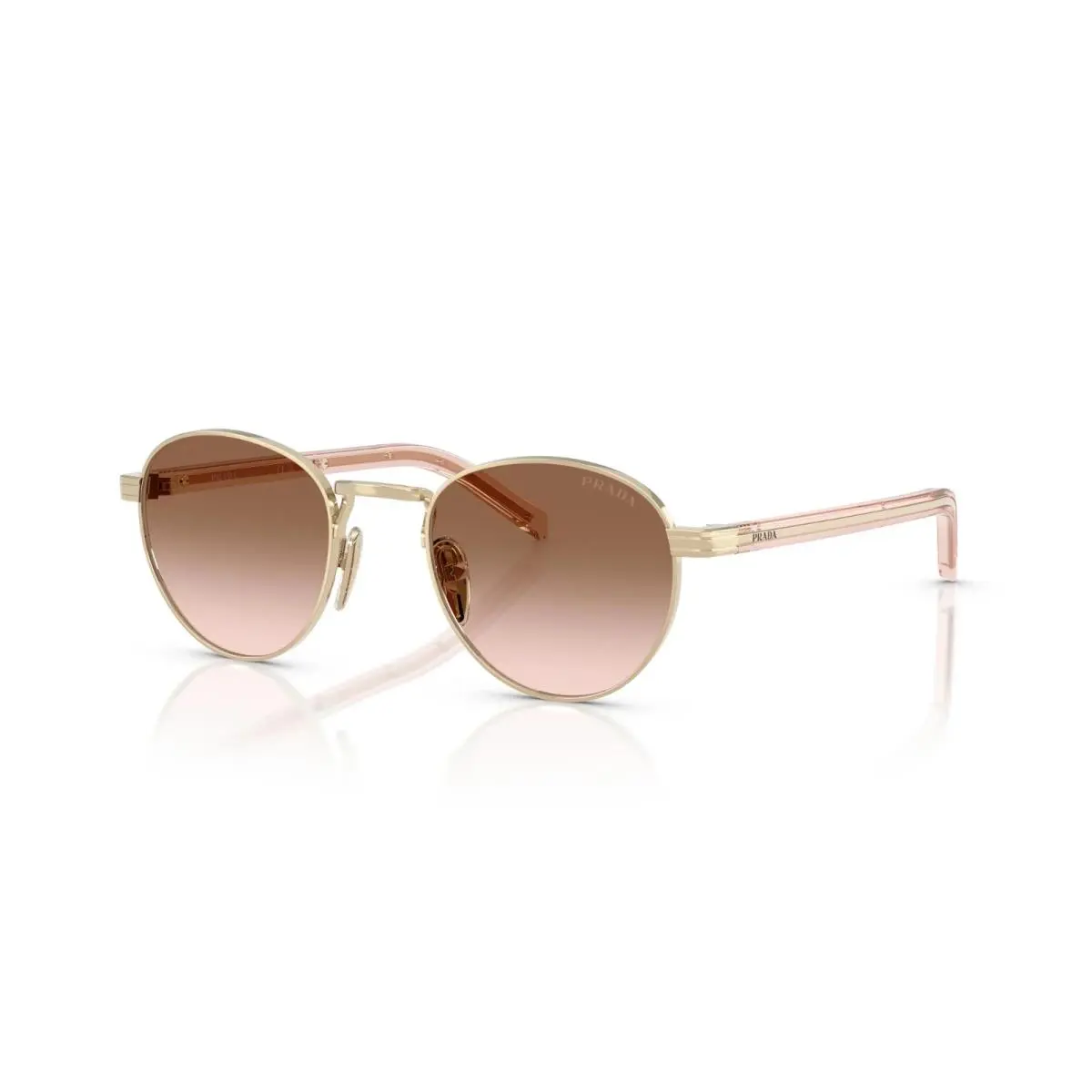Prada PR B52S Pale Gold/brown Gradient ZVN0A6 Sunglasses
