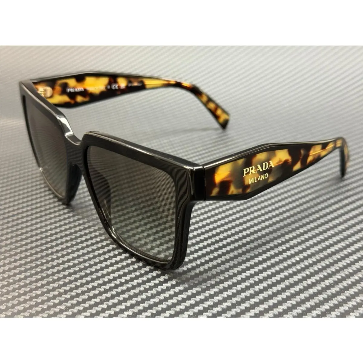 PR 24ZS 1AB0A7 Black Grey Gradient Women`s 56 mm Sunglasses by Prada