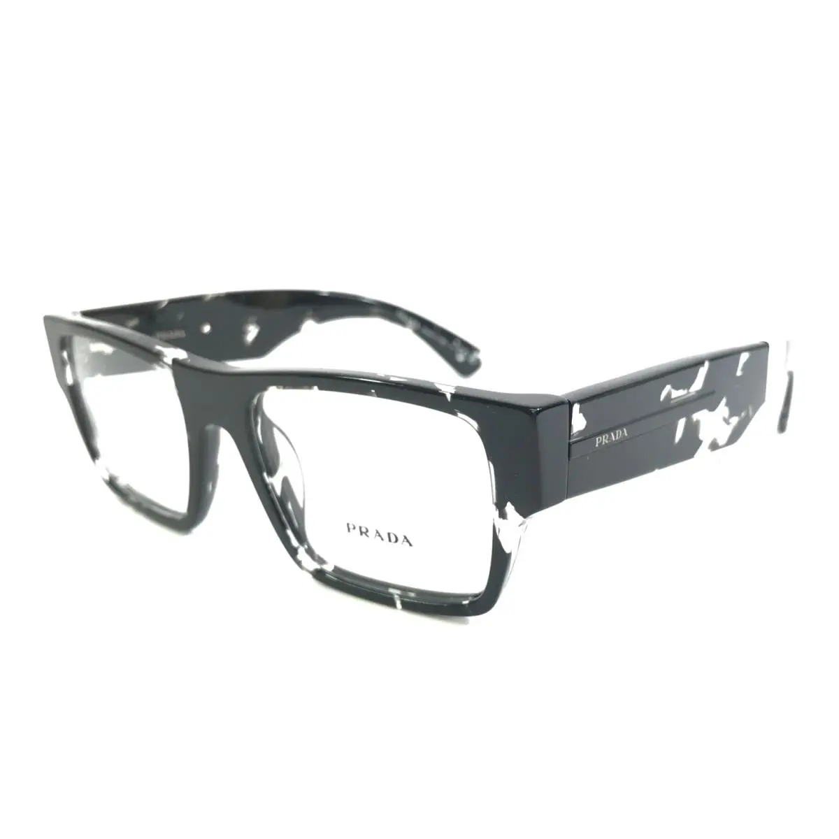 Prada Eyeglasses Frames VPRA08 15O-1O1 Havana Black Transparent 52-18-140