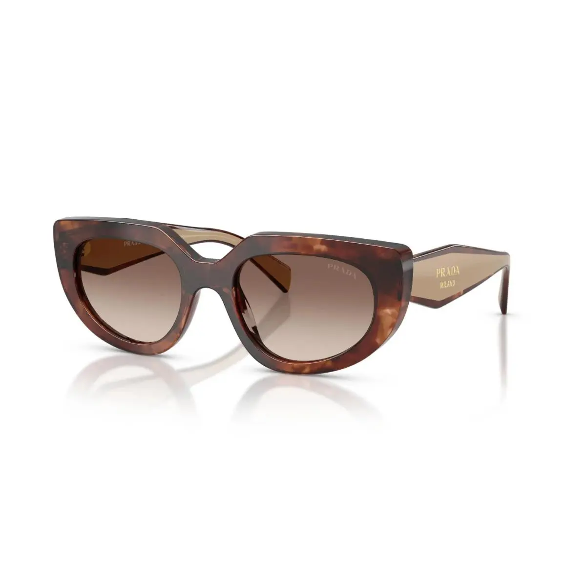 Prada PR D02S Caramel Tortoise/brown Gradient 00K10S Sunglasses
