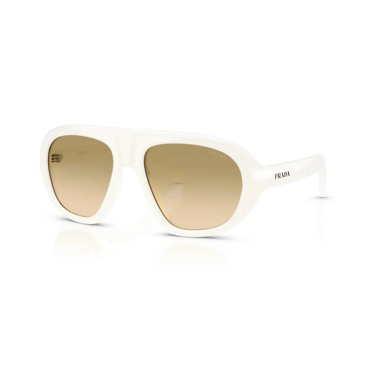 Prada PR C05S Talc/yellow Gradient Brown 17K20S Sunglasses