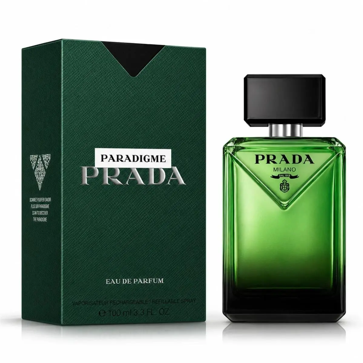 Prada Paradigme Edp 100ml 3.3 FL OZ Men Cologne Perfume Box