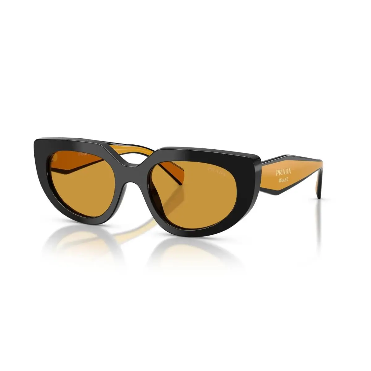 Prada PR D02S Black Dark Honey/brown 02K50P Sunglasses