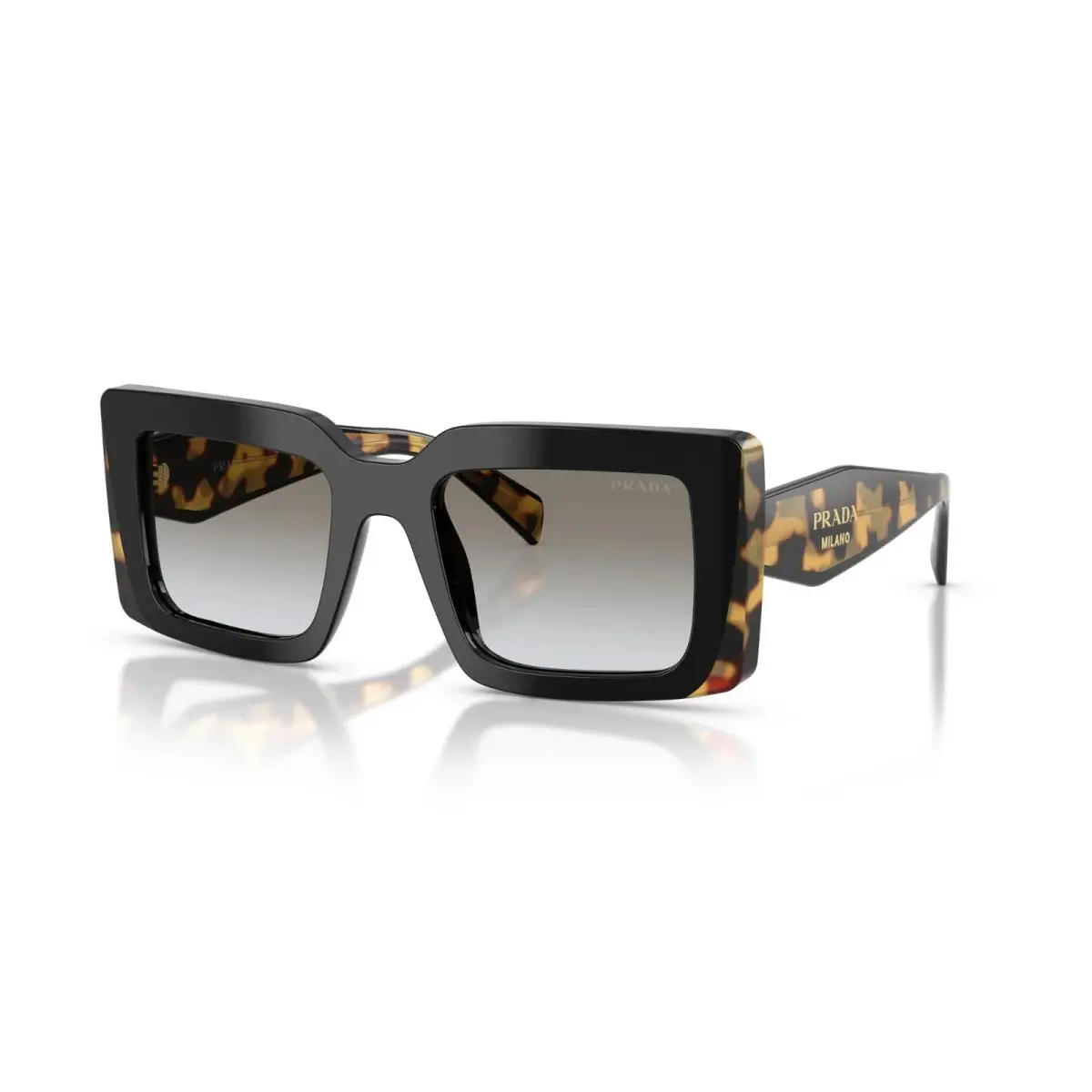 PR D01S Black Tortoise/grey Gradient 0CD80L Sunglasses by Prada