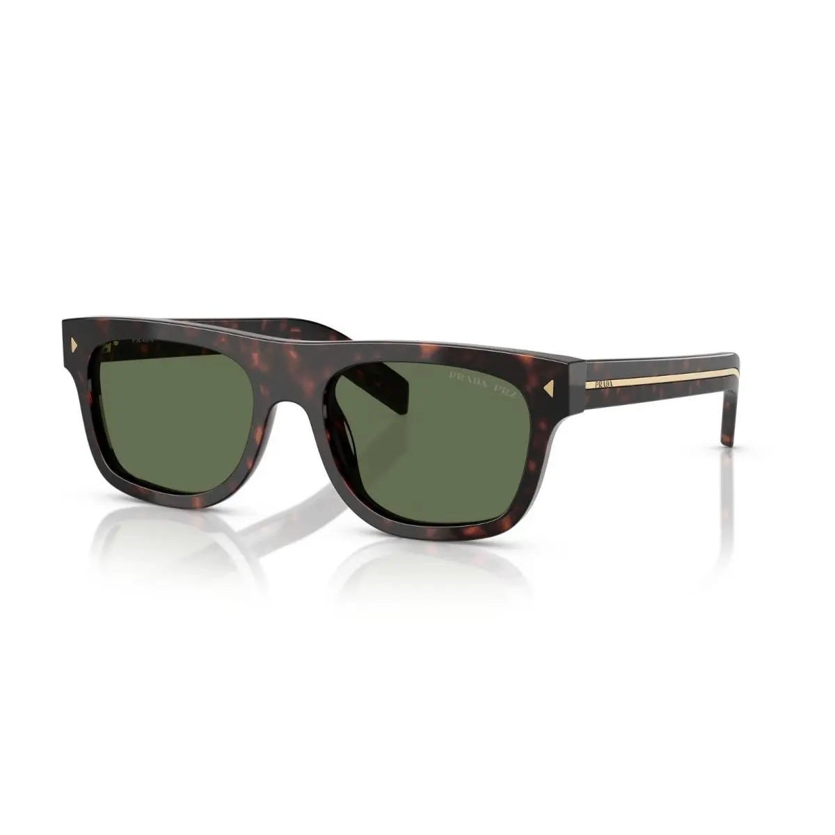 Prada PR B12S Root Tortoise/green Polarized 17N20G Sunglasses