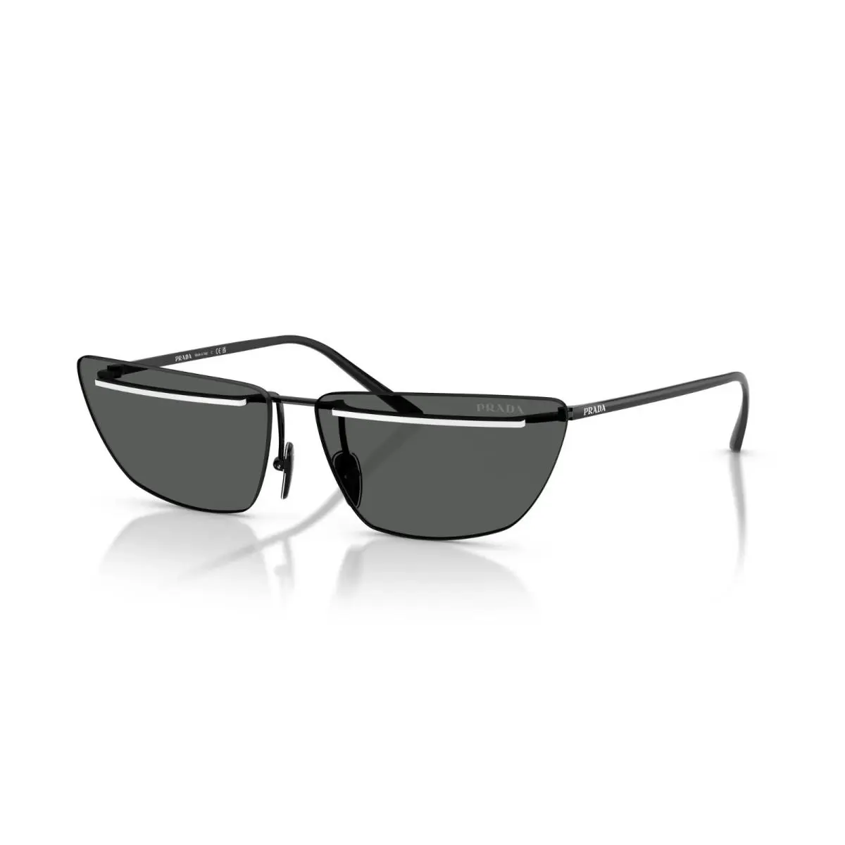 Prada PR C52S Black and White/dark Grey YC460T Sunglasses