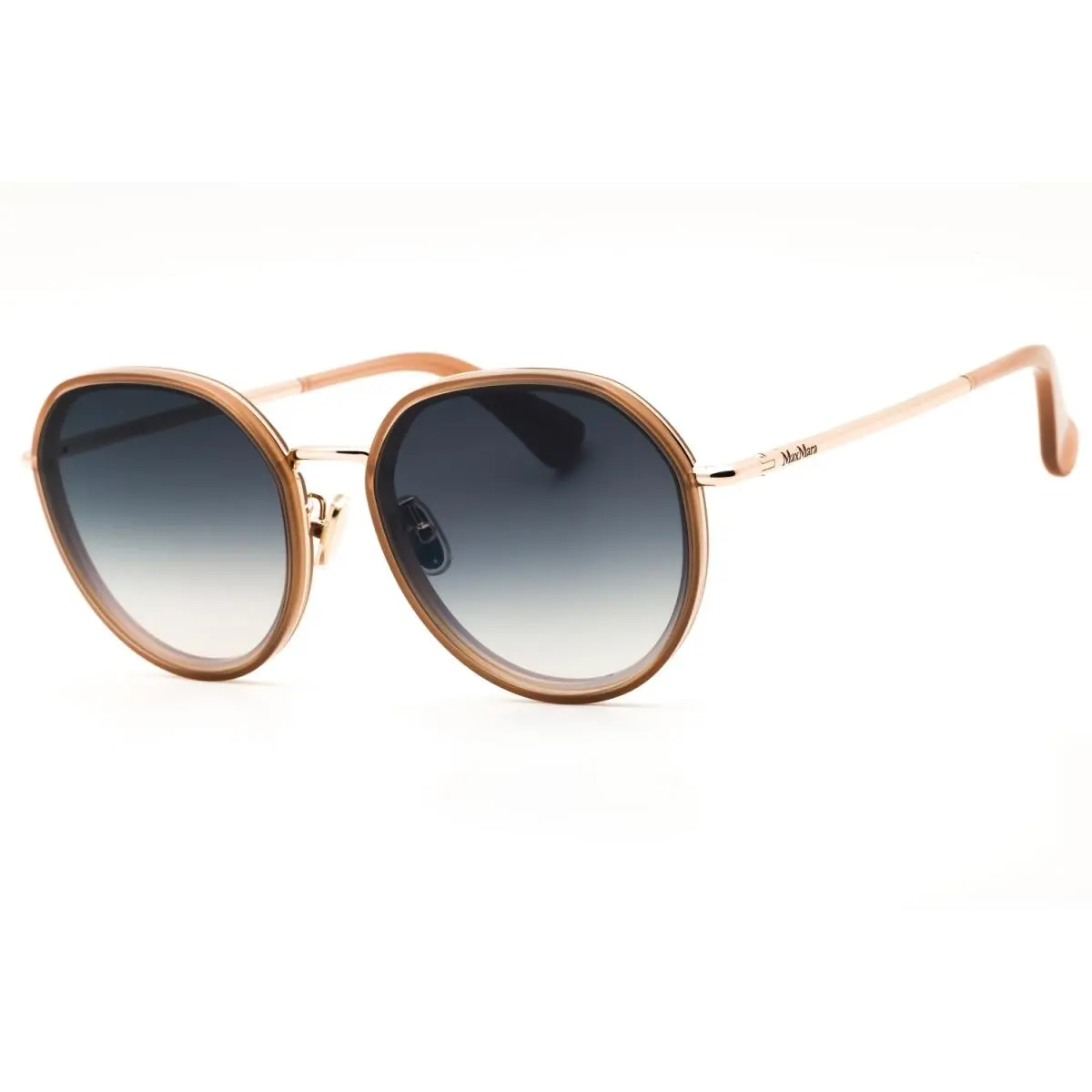 MM0148-K 57B Shiny Beige / Gradient Smoke 57mm Women`s Sunglasses by Max Mara