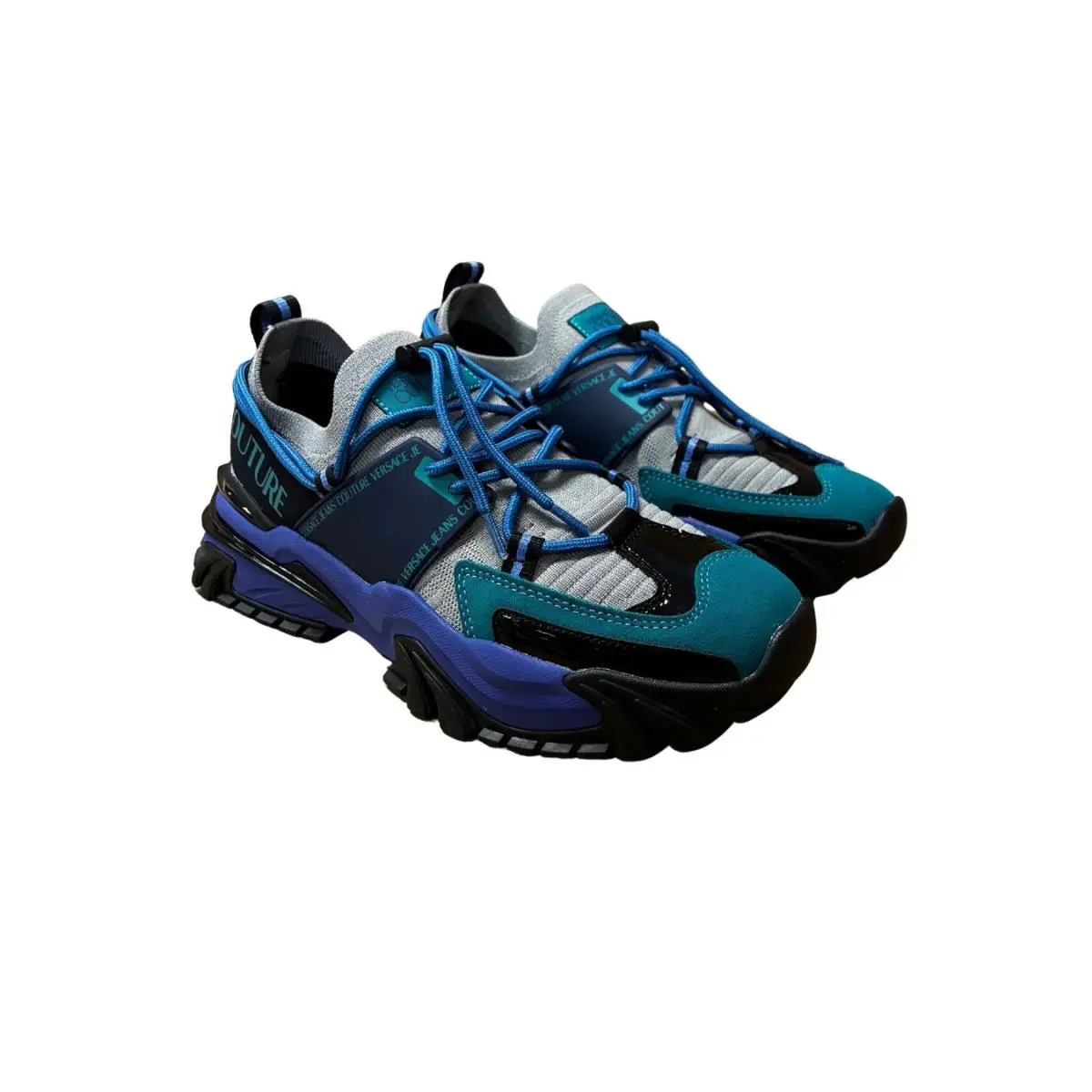 Versace shoes - E79YA3SI3 EZSC88 EU73 - Black / Blue / Teal 3