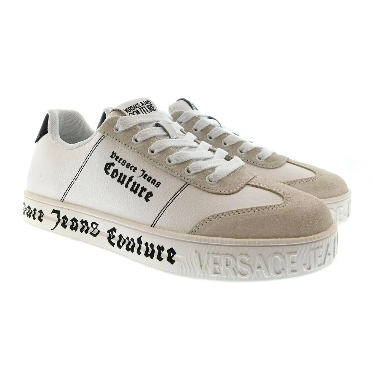 Versace shoes - E80YA3SK6 EZPB82 E003 - Beige / White / Black 3