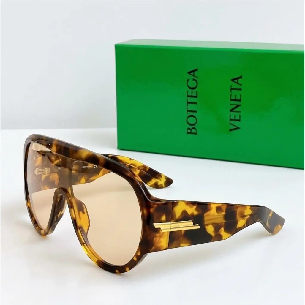 BV1345S Oversized Tortoiseshell Sunglasses Women Designer Eyewear by Bottega Veneta