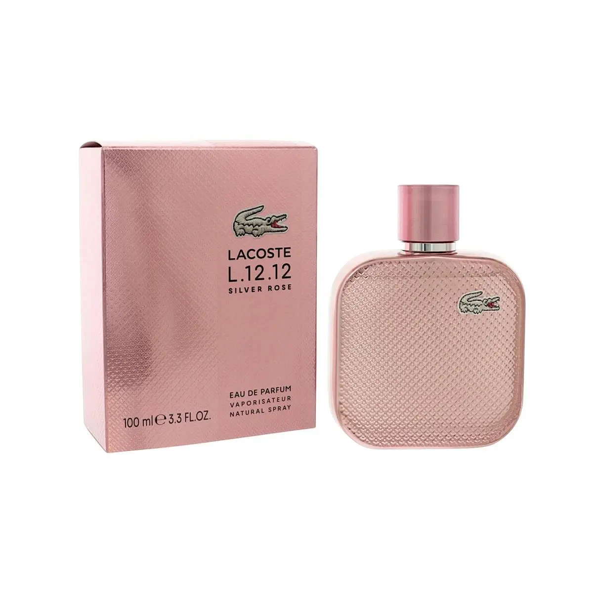 L.12.12 Silver Rose by Lacoste Box For Women 3.3 Oz Eau De Parfum Spray