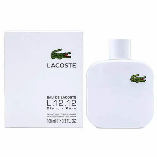 Eau De Lacoste Blanc Pure White L.12.12 Cologne For Men 3.3 / 3.4 oz