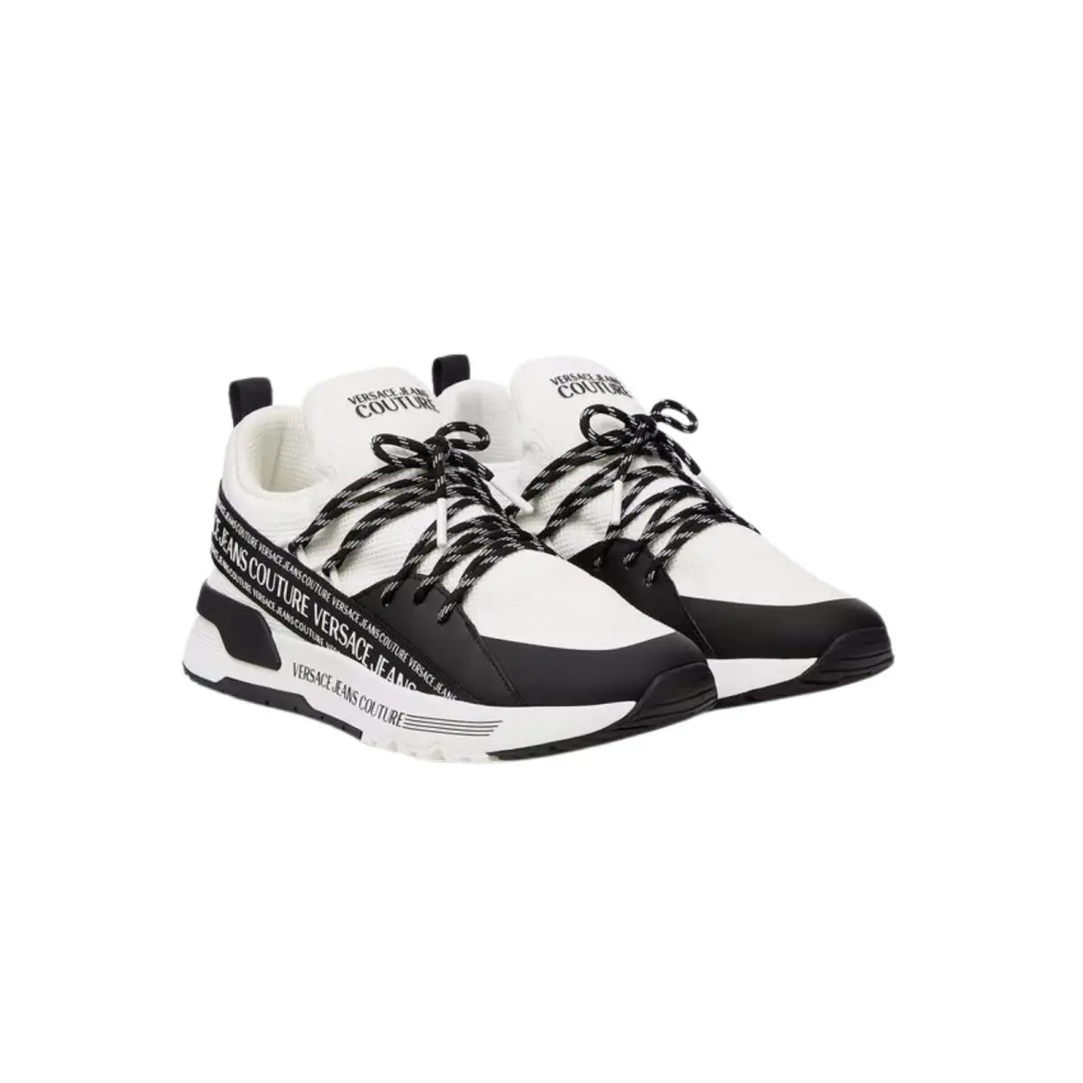Versace Jeans Couture Mens Monochrome Retro Court Sneakers-EU39