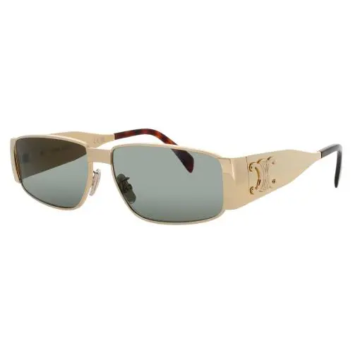 CL40325U 30N Sunglasses Gold Frame Green Lenses 59mm by Celine