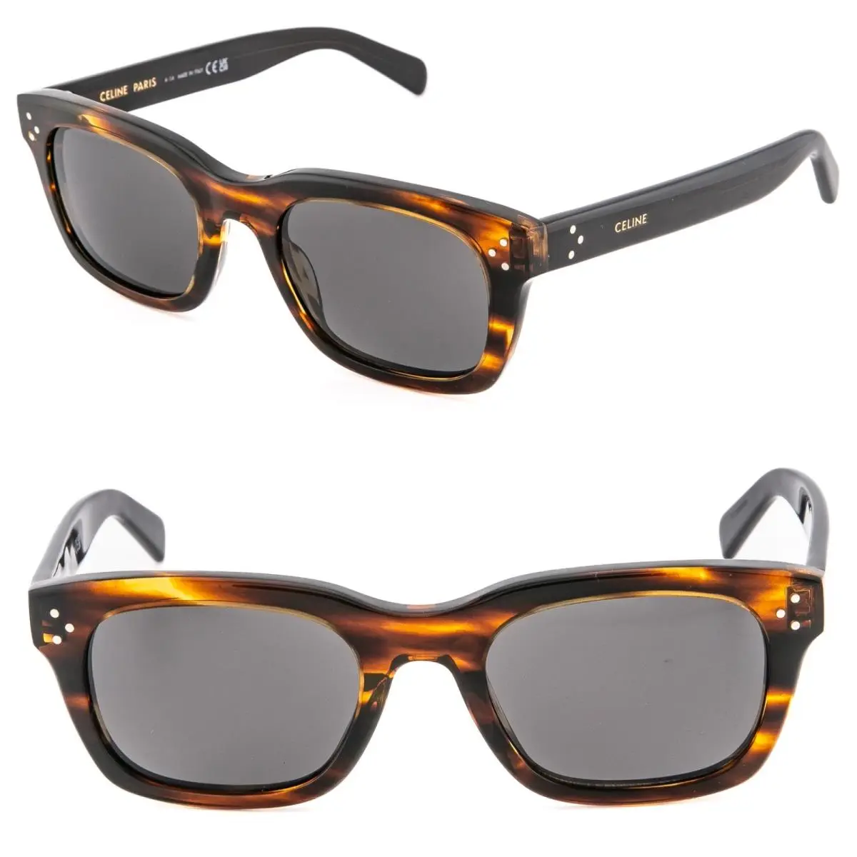 40232 CL40232I Bold 3 Dots Havana Black Classic Sunglasses 52V Unisex by Celine