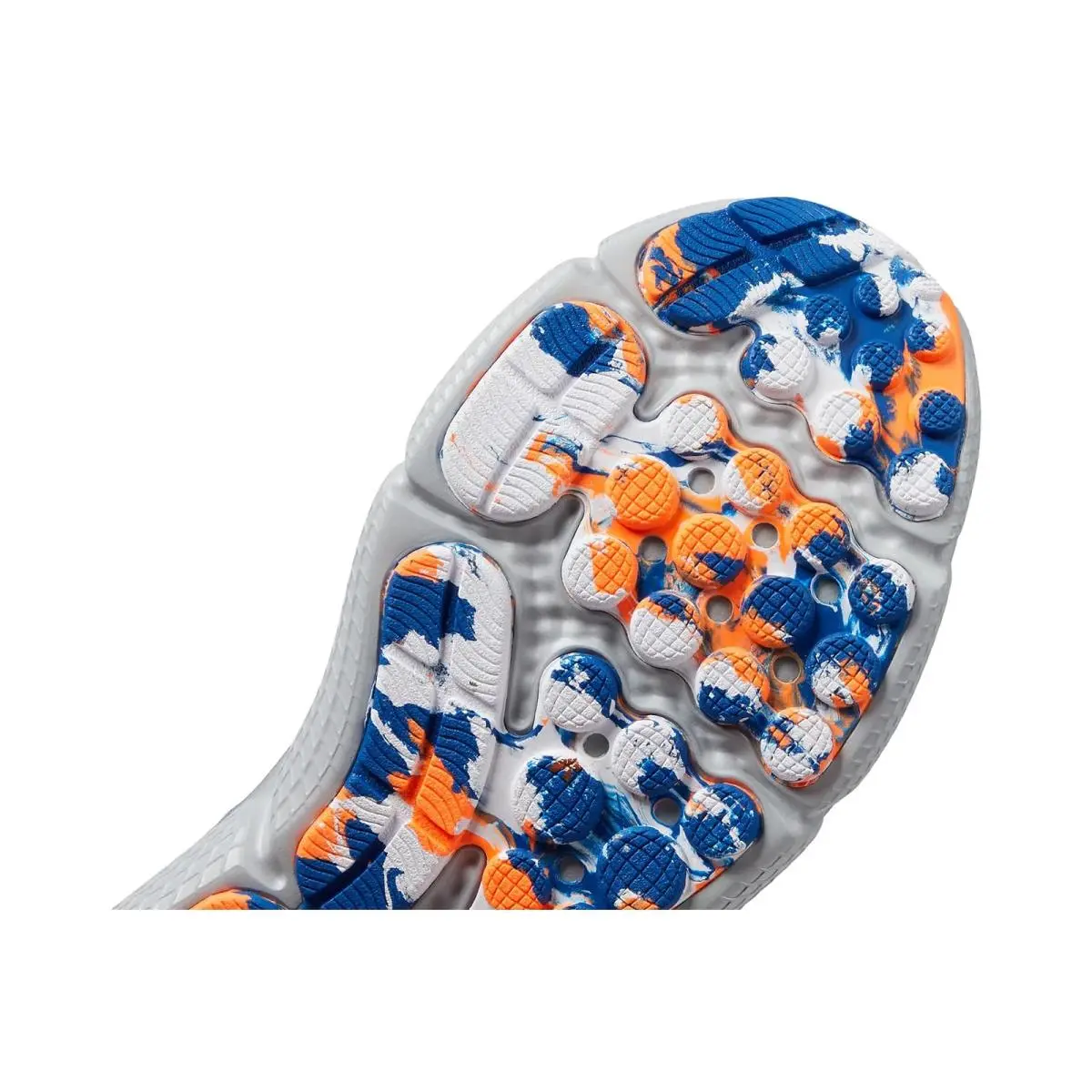 Under Armour shoes - Tech Blue/Mod Gray/Orange Blast 4