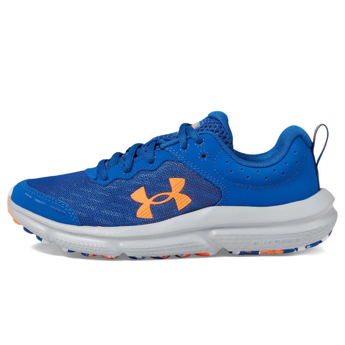 Under Armour shoes - Tech Blue/Mod Gray/Orange Blast 8