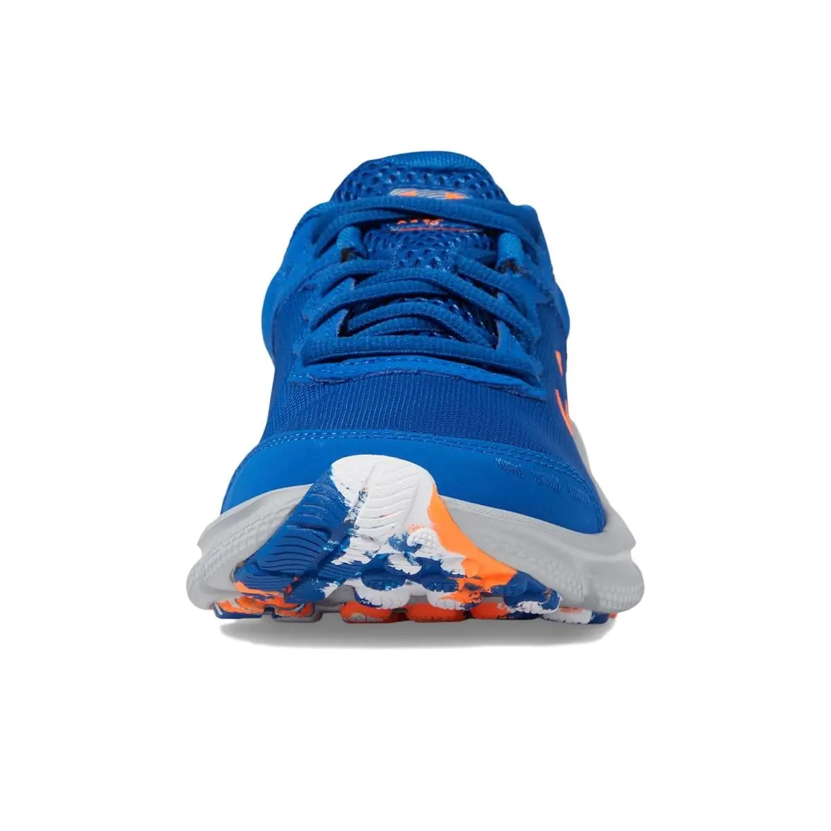 Under Armour shoes - Tech Blue/Mod Gray/Orange Blast 7