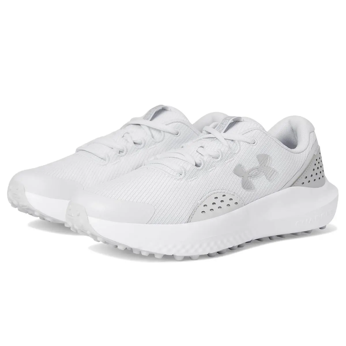 Men`s Sneakers Athletic Shoes  Surge Golf Cleat Halo Gray/Halo Gray/Metallic Silver by Under Armour
