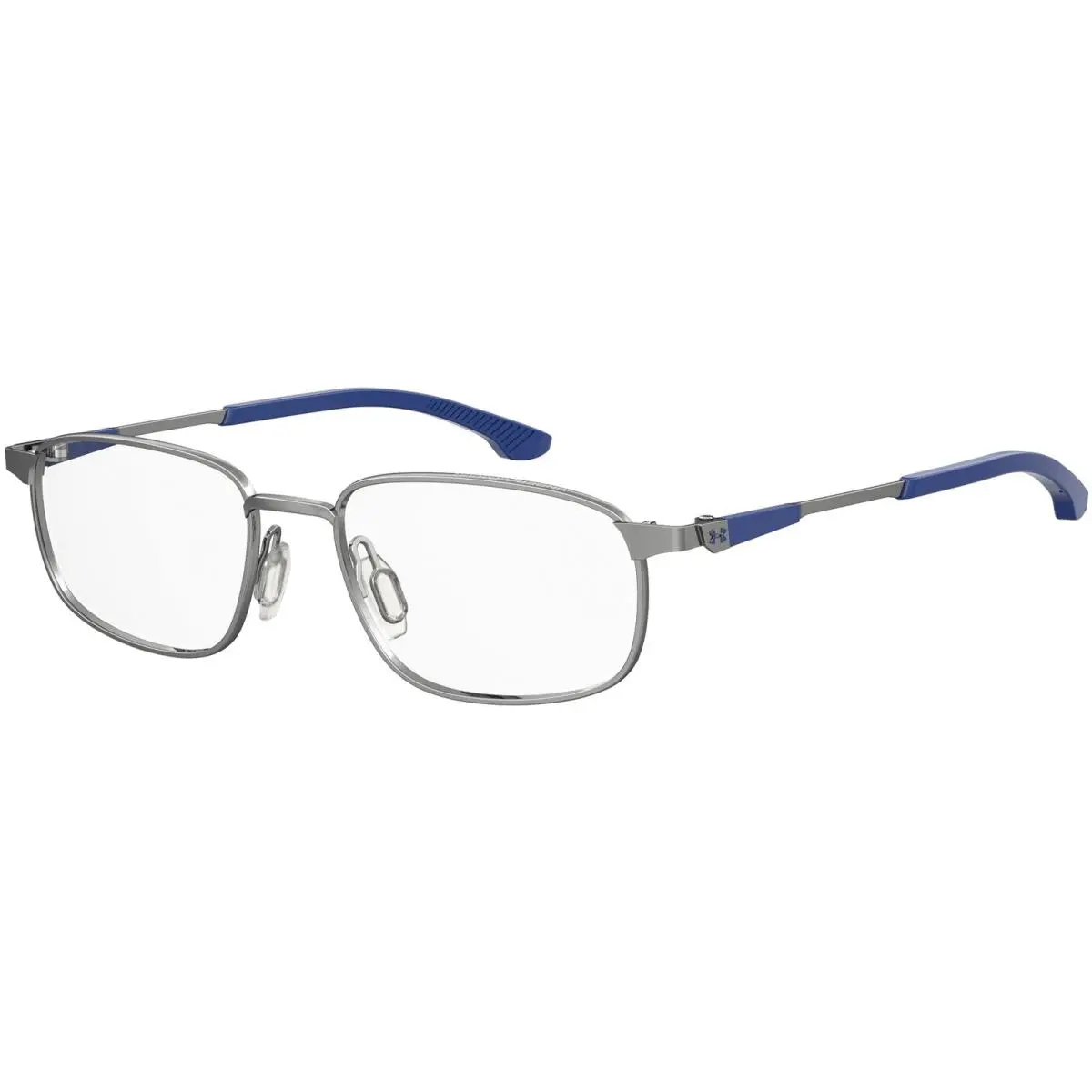 Kids Rectangle Stainless Steel Eyeglass Frame w/ Ti-ni Metal UA9001 Ruthenium/Clear (06LB-00) by Under Armour