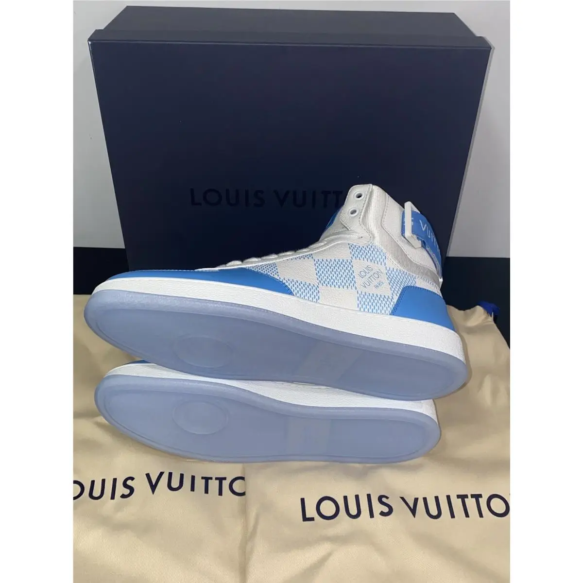 Louis Vuitton shoes - Louis Vuitton Rivoli Sneaker Boot - 1AA0D2 - Blue 10