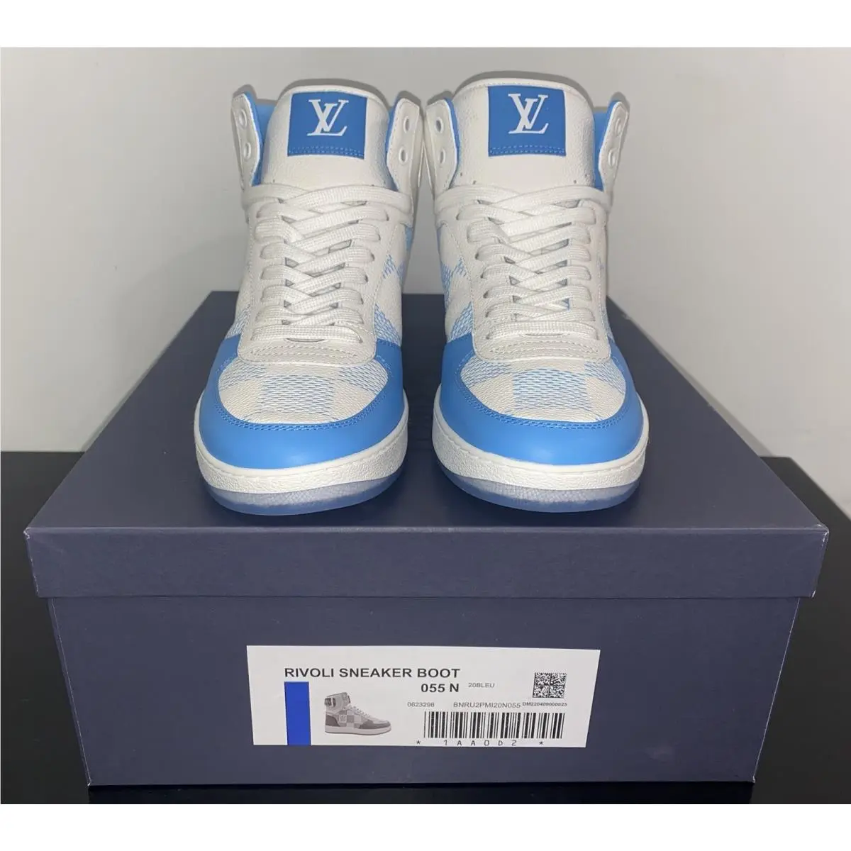 Louis Vuitton shoes - Louis Vuitton Rivoli Sneaker Boot - 1AA0D2 - Blue 6