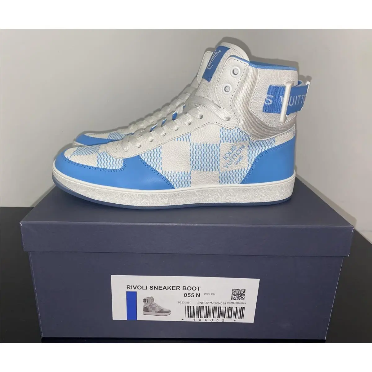 Louis Vuitton shoes - Louis Vuitton Rivoli Sneaker Boot - 1AA0D2 - Blue 7