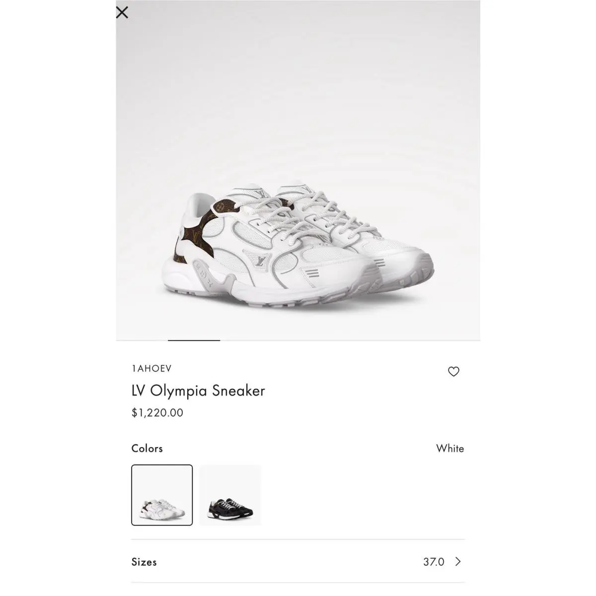 Louis Vuitton shoes - Louis Vuitton LV Olympia Sneaker - 1AH0EV - White, Brown, Gray 3