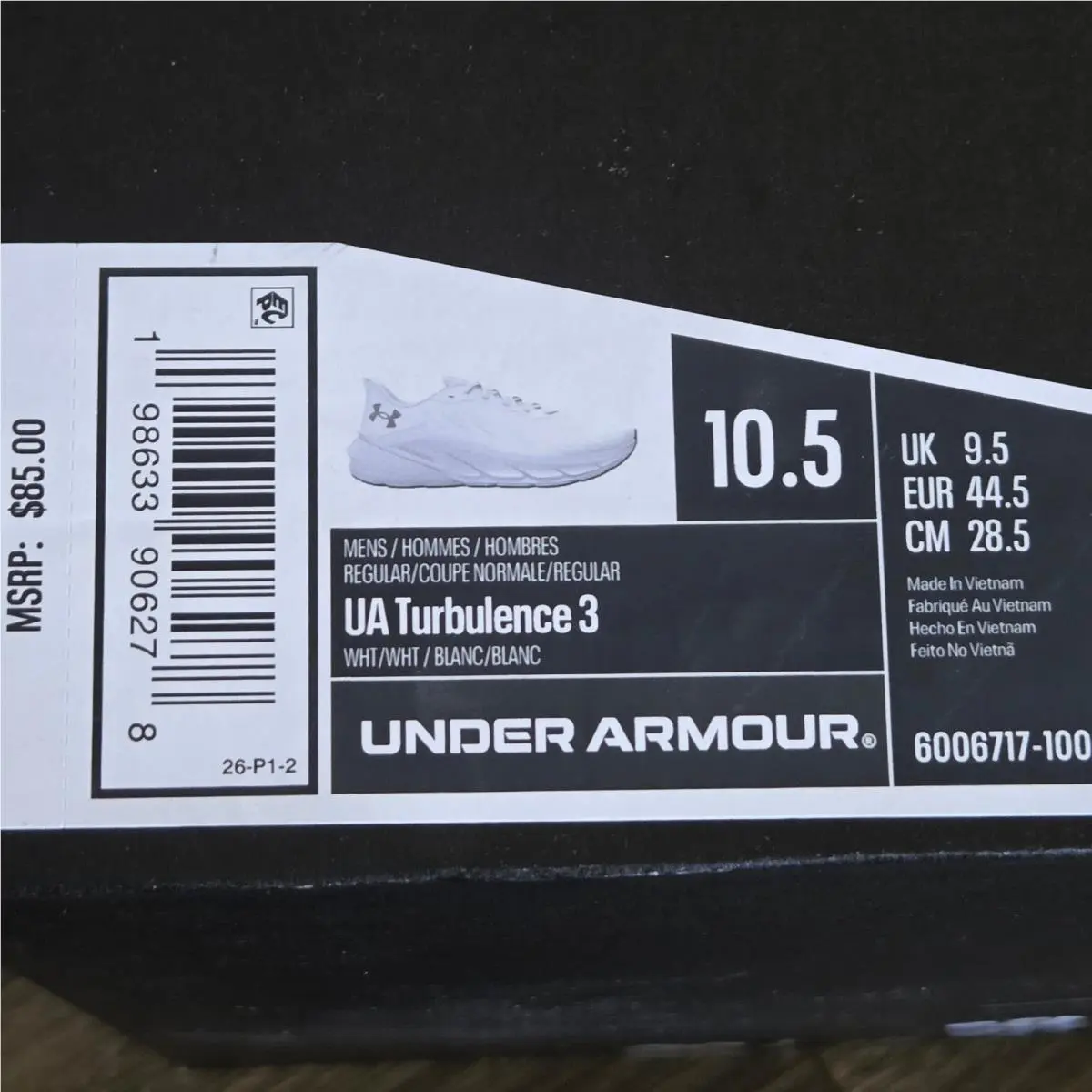 Under Armour shoes - UA Turbulence 3 - Turbulence - White 11