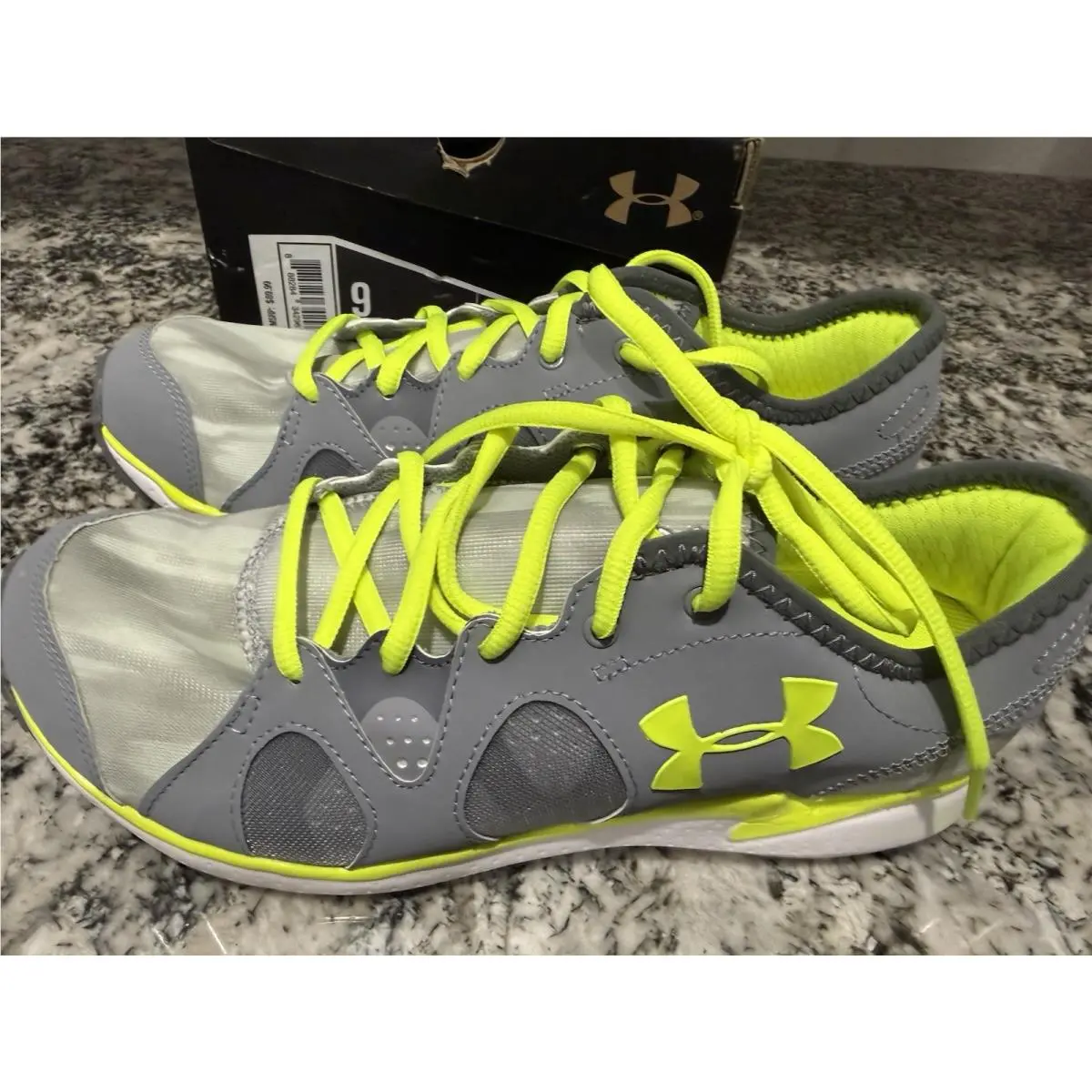 Under Armour shoes - Under Armour Micro G Neo Mantis Print - Neon Green/Gray (UPC: 0888284342968) 3