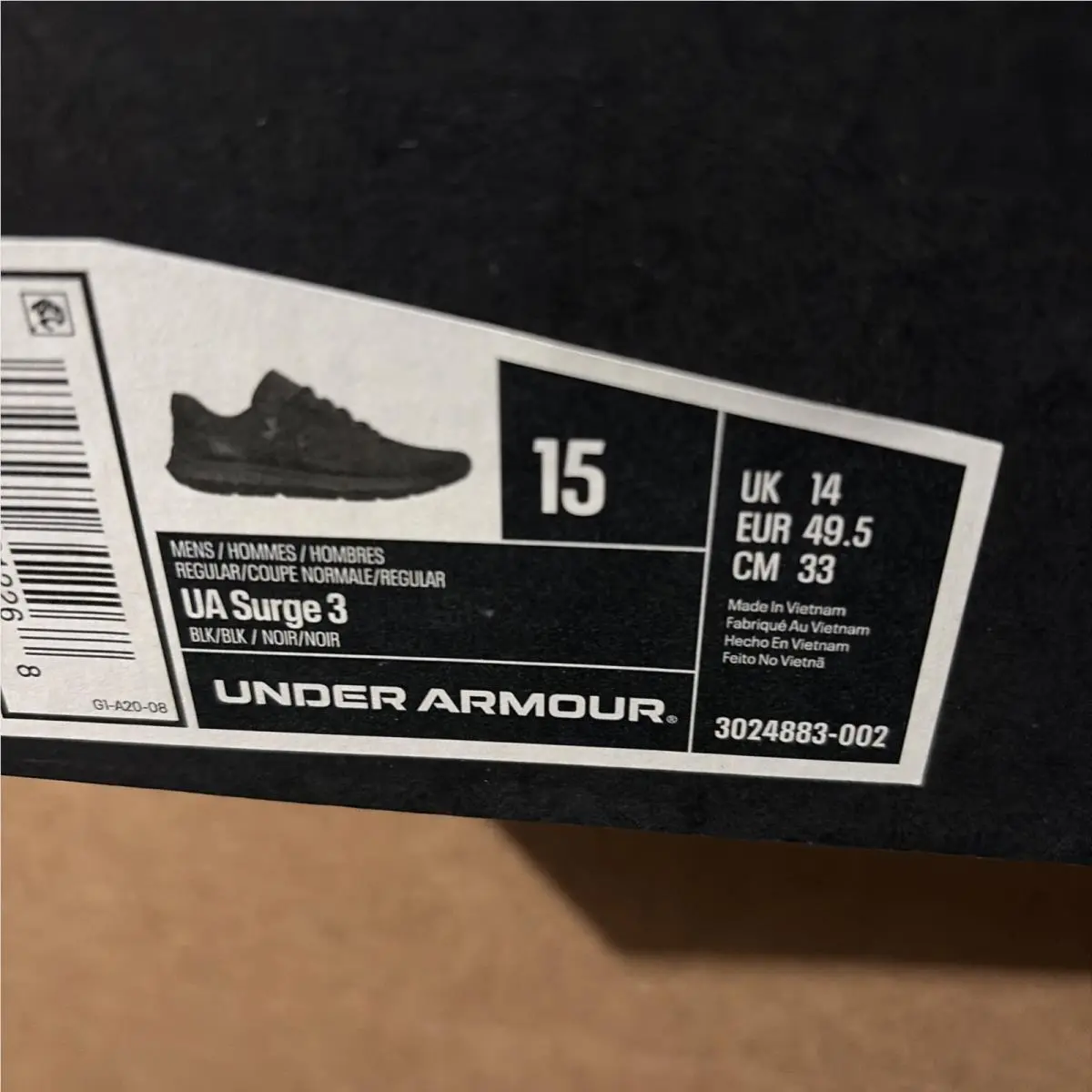 Under Armour shoes - UA Surge 3 - Surge - 3025596-001 - Black 4