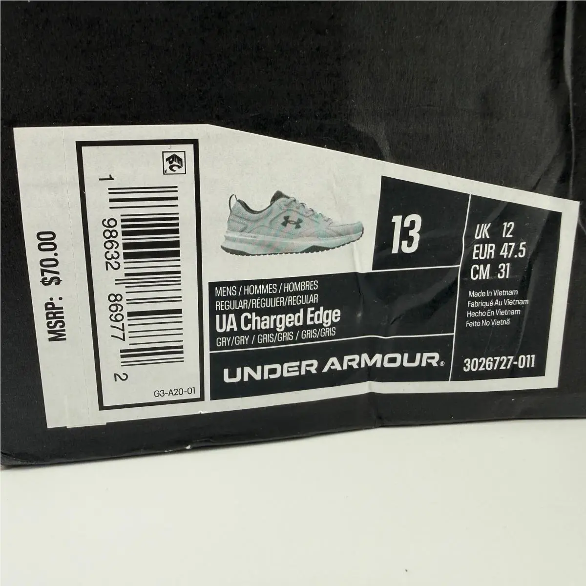 Under Armour shoes - UA Charged Edge - Charged Edge - Gray 5