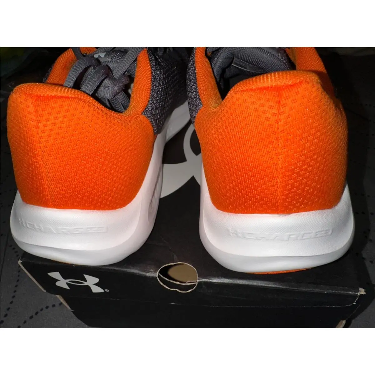 Under Armour shoes - Under Armour Charged Assert 10 - GRAY + ORANGE + WHITE 2