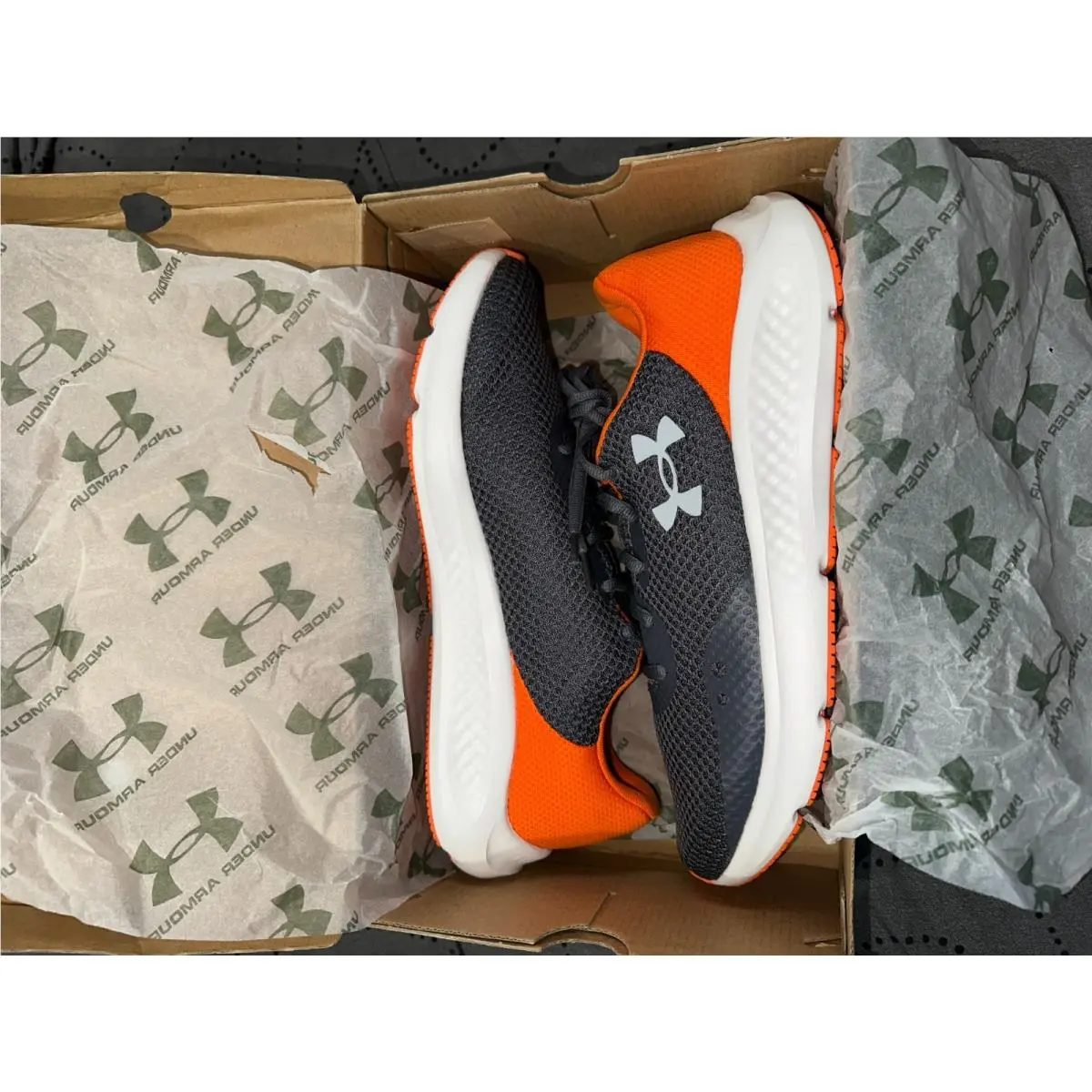 Under Armour shoes - Under Armour Charged Assert 10 - GRAY + ORANGE + WHITE 4
