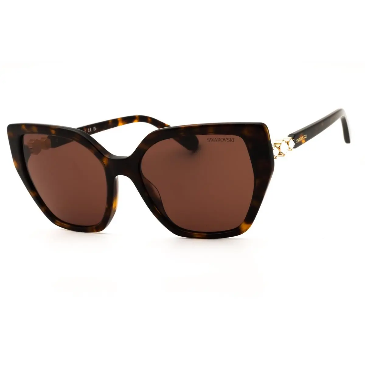SK6016 100273 Dark Havana / Dark Brown 56mm Women`s Sunglasses by Swarovski