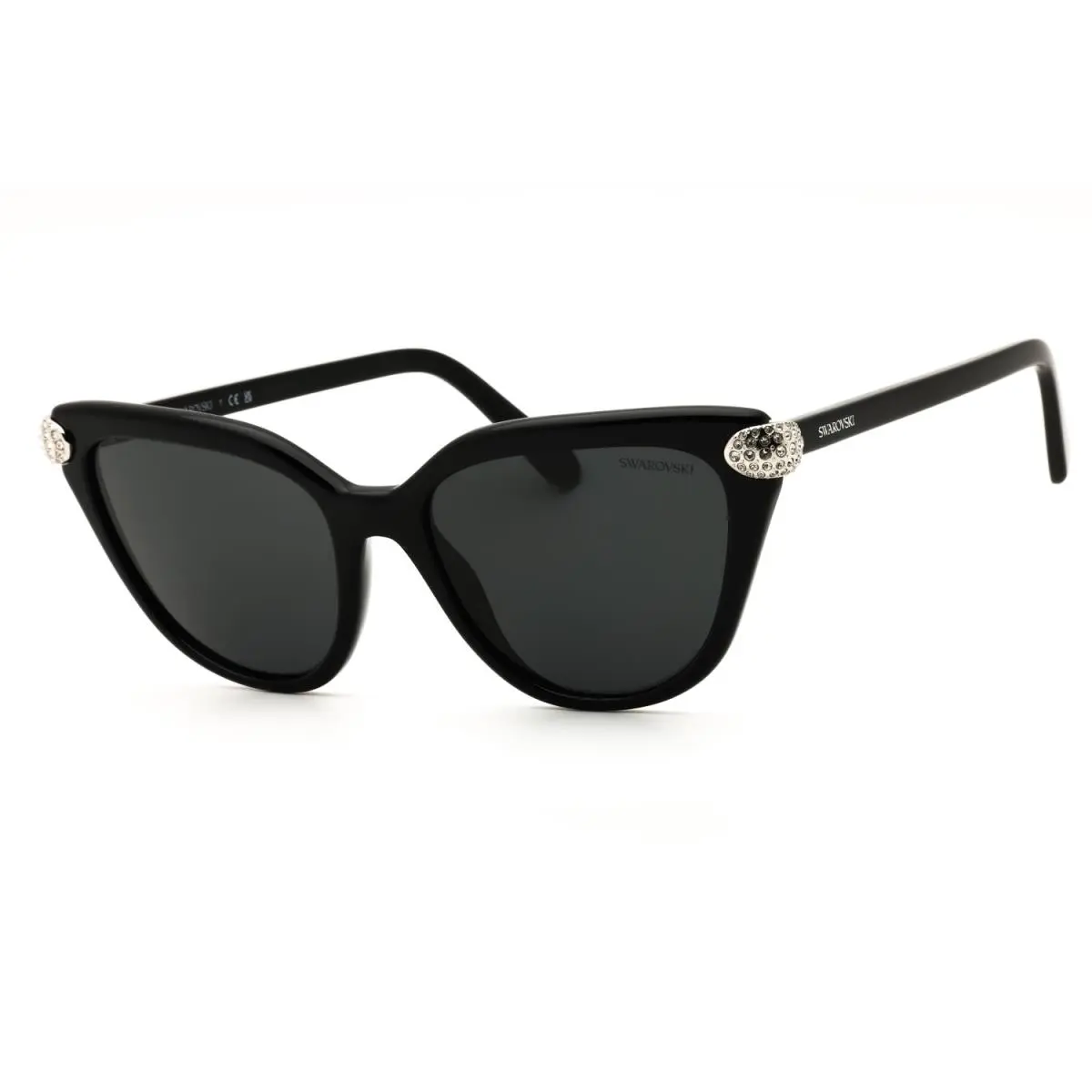 Swarovski SK6039 100187 Sunglasses Black Frame Dark Grey Lenses 56mm