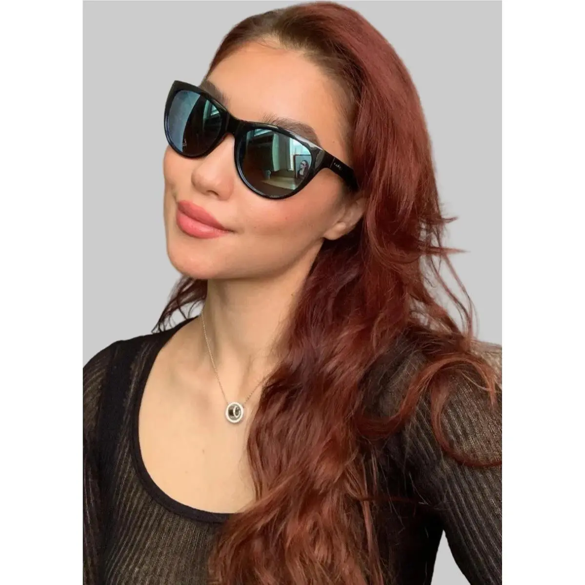 Polarized  RE13799 Black Cat Eye Blue Mirrored Women`s Sunglasses G6 by Revo