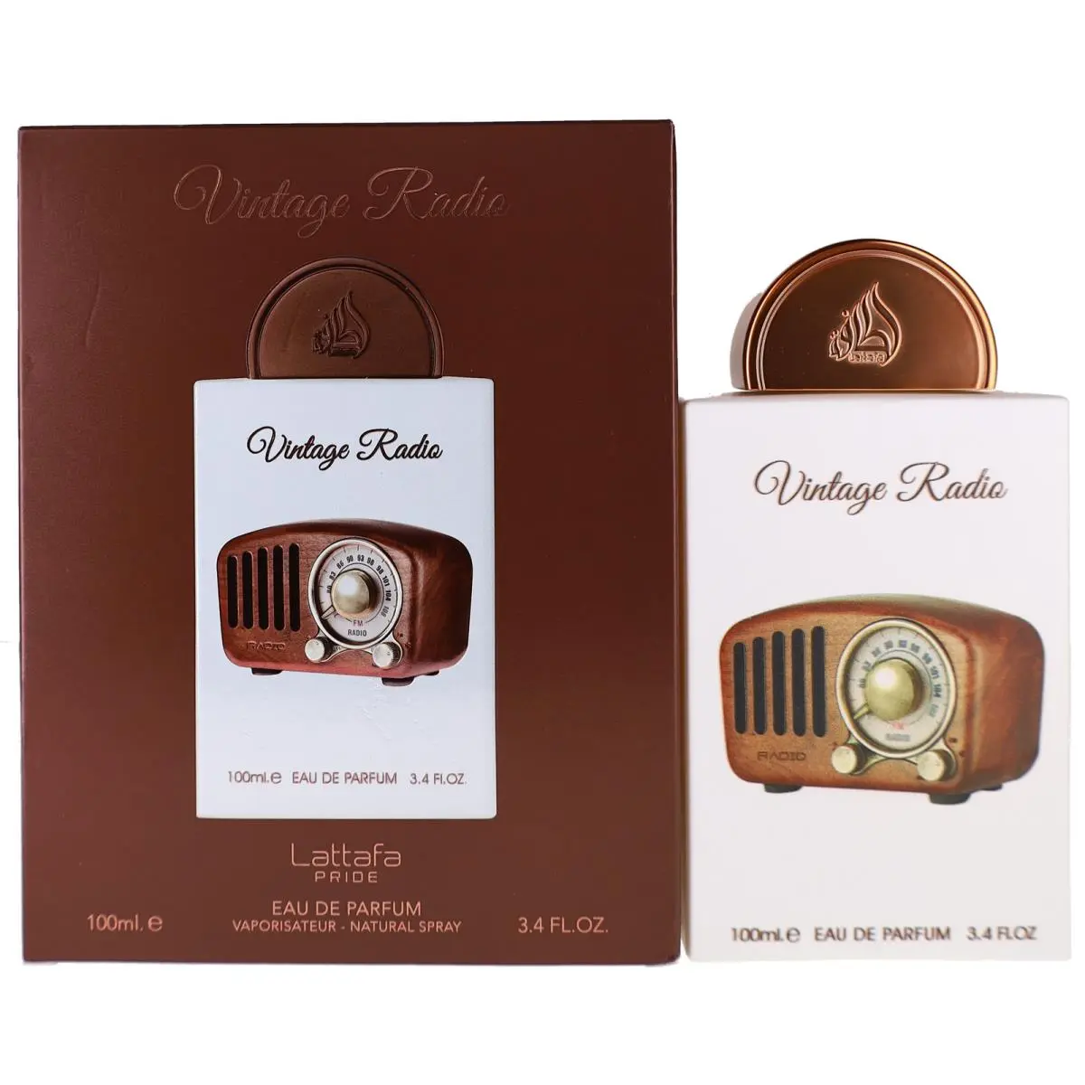 Vintage Radio  For Unisex Eau de Parfum Spray 3.4oz Shopworn by Lattafa