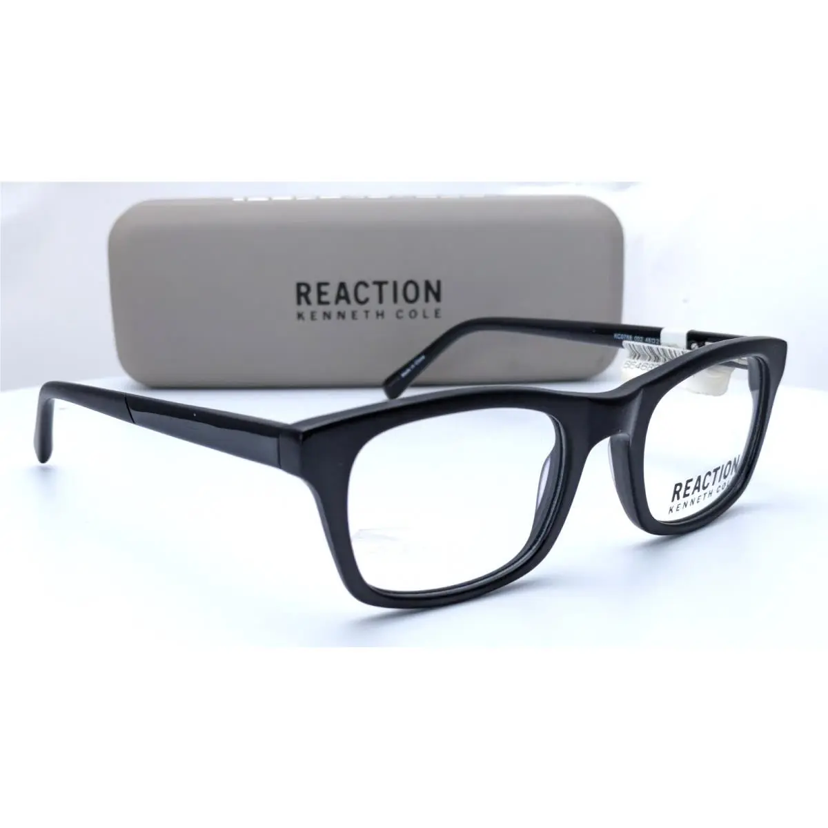 Reaction KC0788 Matte Black Rectangle Mens Eyeglasses 48mm by Kenneth Cole