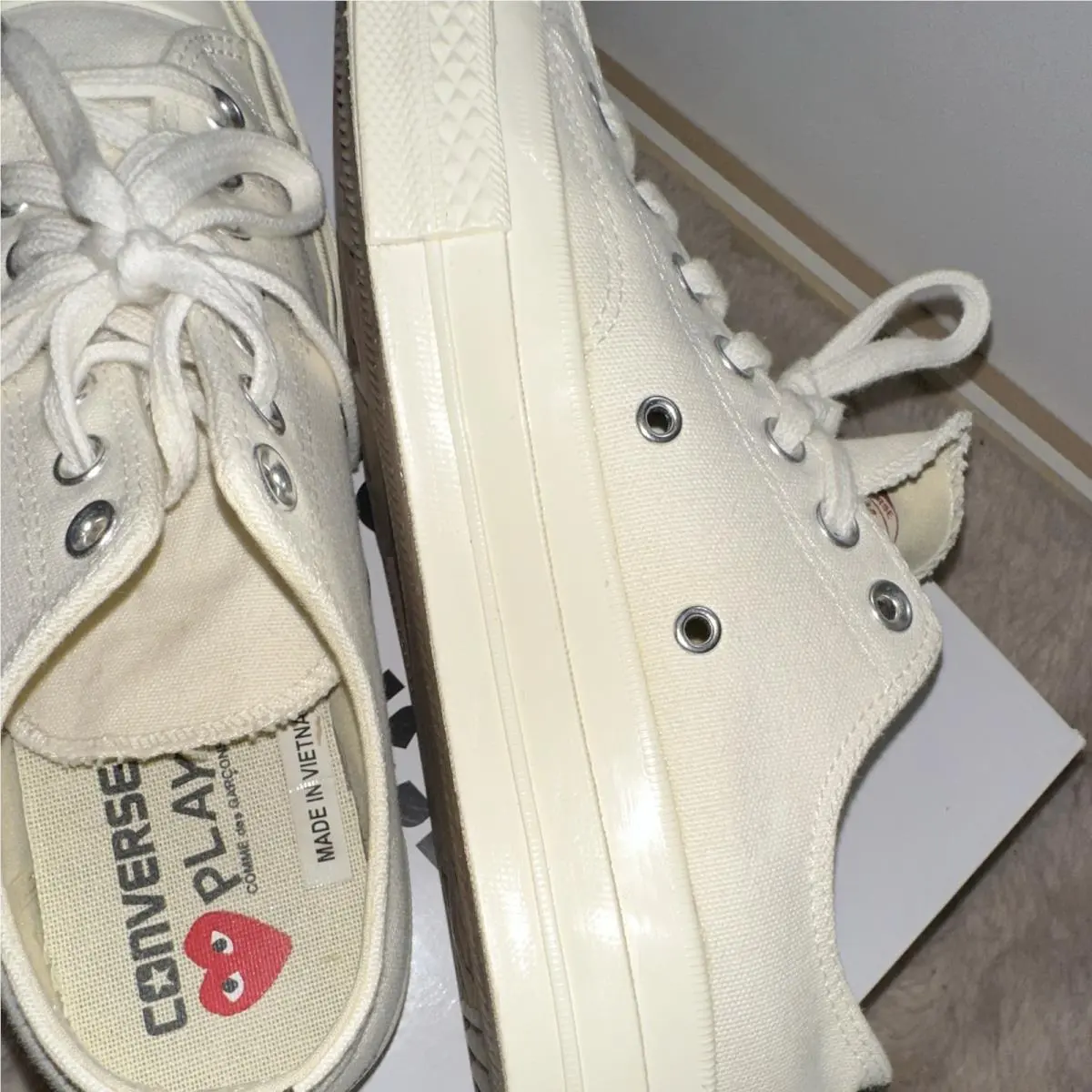 Converse shoes - Comme des Garçons Play x Converse Chuck 70 - 150207C - White (UPC: 0886956059251) 12