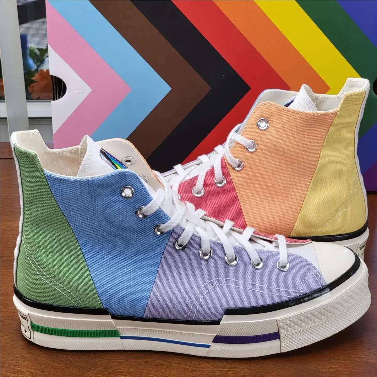Converse shoes - Chuck 70 Plus Hi - Chuck Plus - A06029C - Pink/Fuel Orange/Butter Yellow 11
