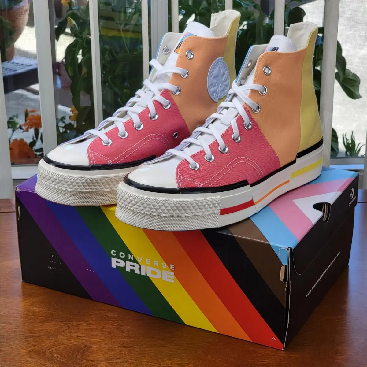 Converse shoes - Chuck 70 Plus Hi - Chuck Plus - A06029C - Pink/Fuel Orange/Butter Yellow 12