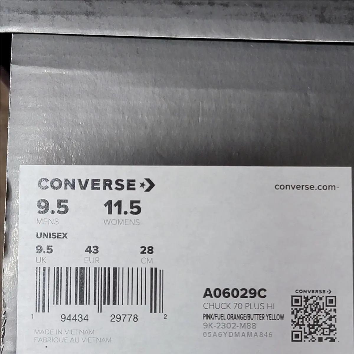 Converse shoes - Chuck 70 Plus Hi - Chuck Plus - A06029C - Pink/Fuel Orange/Butter Yellow 13