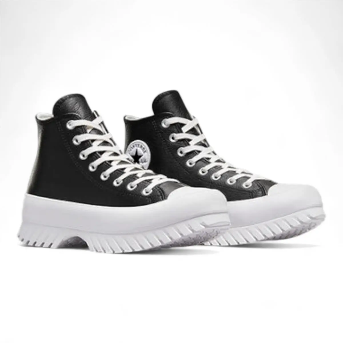 Converse shoes - Chuck Taylor All Star Lugged 2.0 Leather Sneaker Shoes - Black / White (UPC: 194433810135) 2