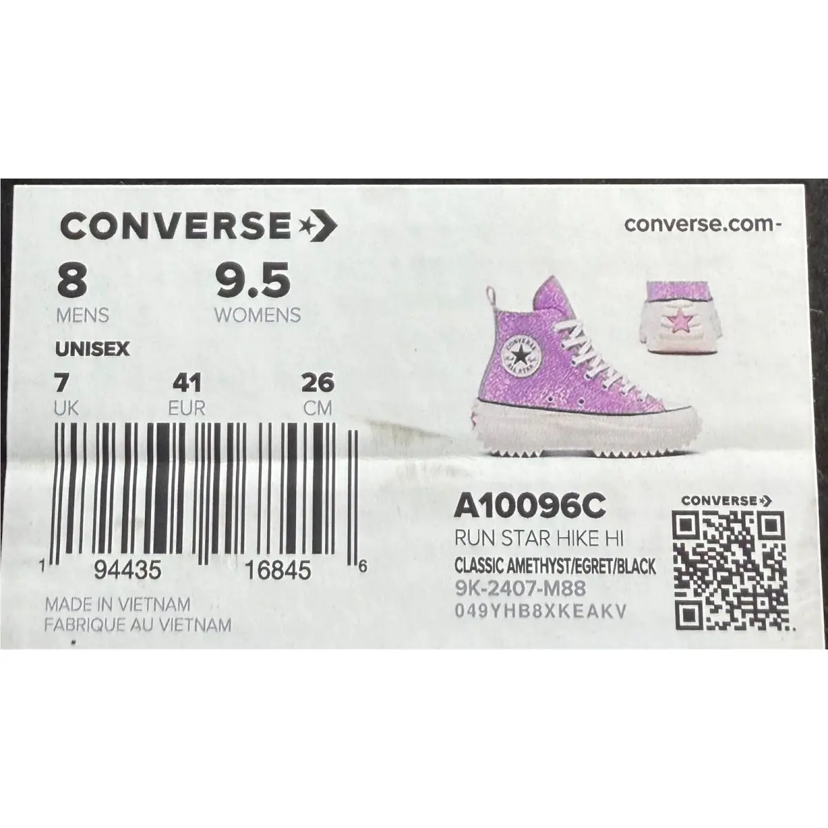 Converse shoes - Run Star Hike Hi - Run Star Hike - Purple 6