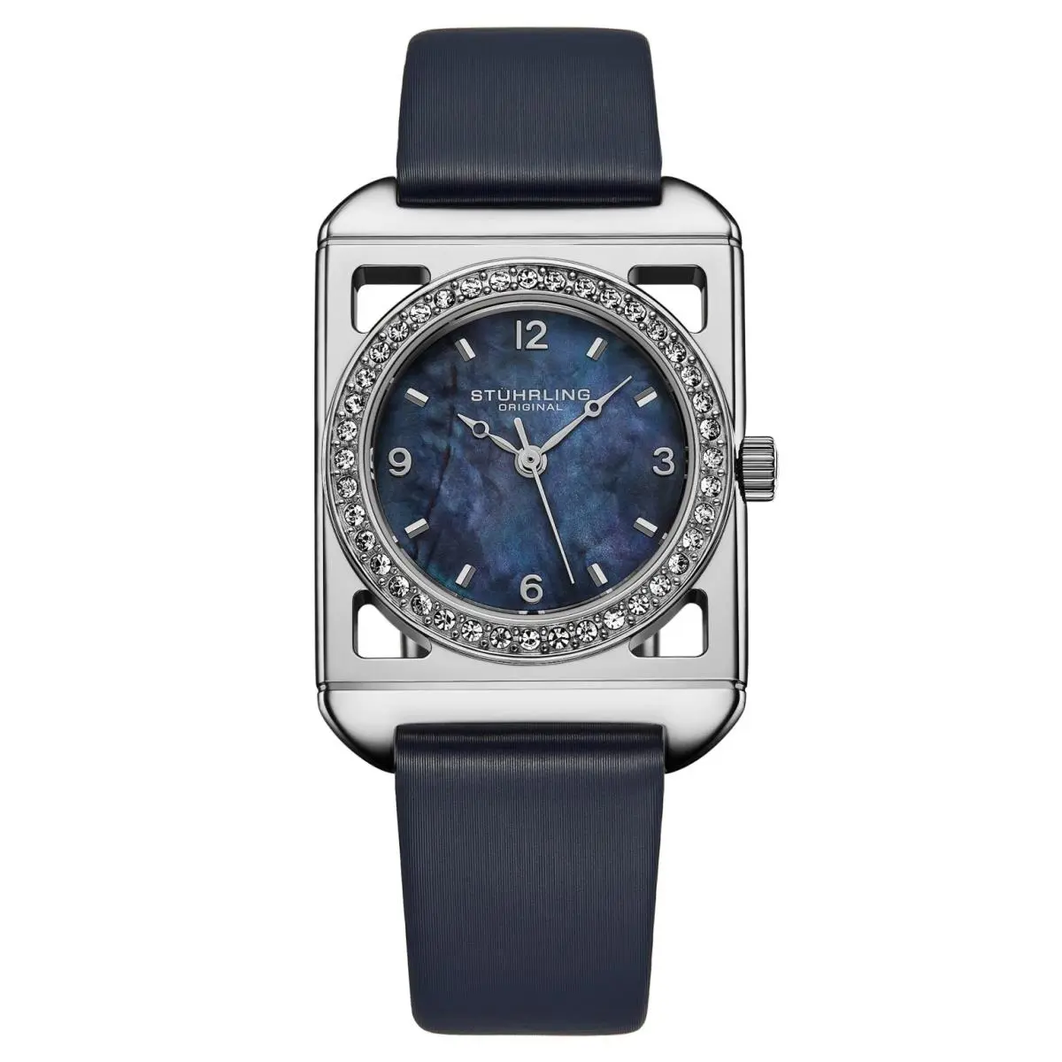 Stuhrling 4093 2 Quartz Classic Blue Mother of Pearl Leather Womens Watch by Stührling