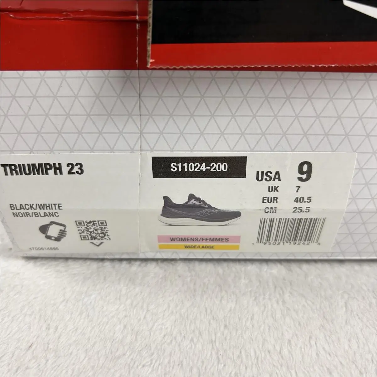 Saucony shoes - Saucony Triumph 23 - Triumph - S11024-200 - Black/White (UPC: 0195021192428) 10