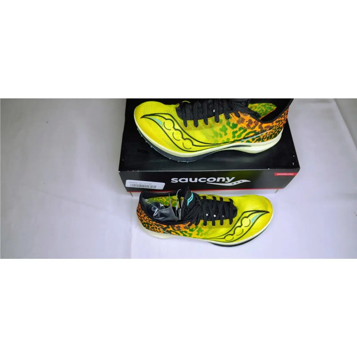 Saucony shoes - Saucony Endorphin Cheetah - Endorphin Cheetah - Black / Gold / Multi (Volt Yellow / Cheetah Leopard Animal Print) 0